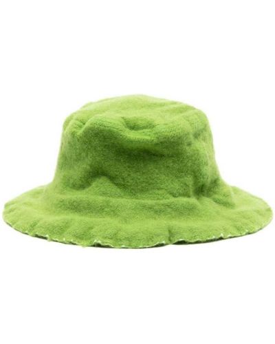Comme des Garçons Sombrero de pescador con efecto envejecido - Verde