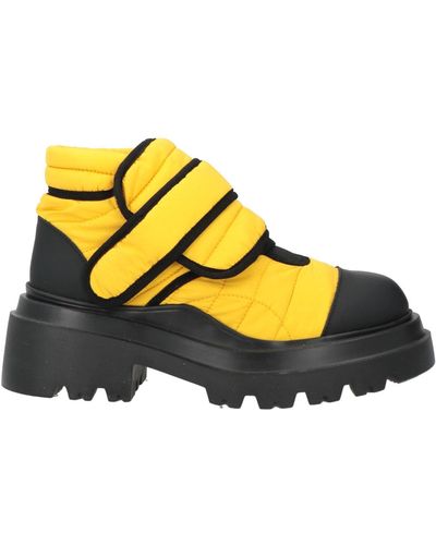 Plan C Ankle Boots Textile Fibers - Yellow