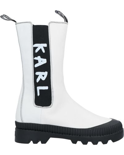 Karl Lagerfeld Knee Boots - White