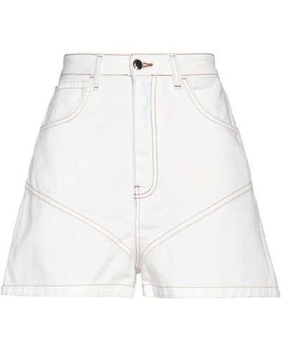 ACTUALEE Denim Shorts - White