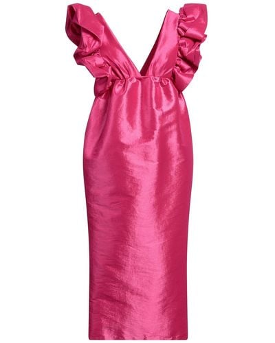 Kika Vargas Midi Dress - Pink