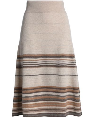 Agnona Midi Skirt Cashmere, Polyester, Polyamide - Gray