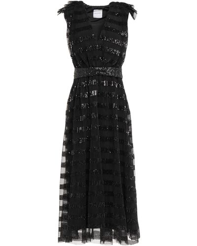 Halpern Midi Dress - Black