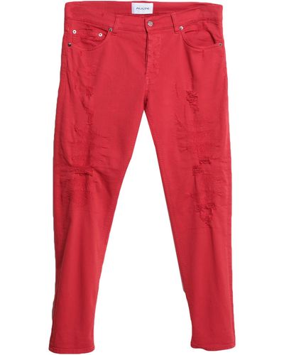 Aglini Pantaloni Jeans - Rosso