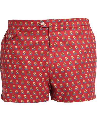 E.MARINELLA Beach Shorts And Pants - Red