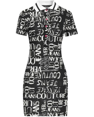Versace Mini Dress Cotton, Polyester, Polyamide, Elastane - Black
