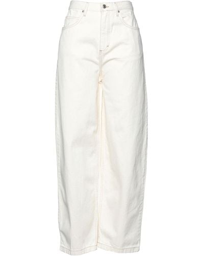 TOPSHOP Denim Trousers - White