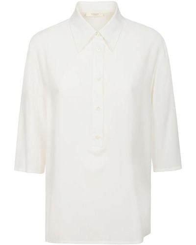 Glanshirt Hemd - Weiß
