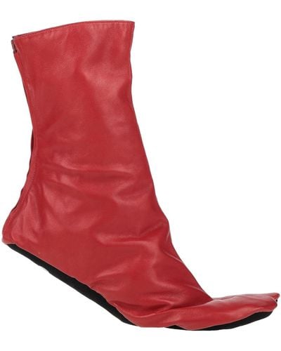 Prada Ankle Boots Soft Leather - Red