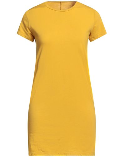 Rick Owens Ocher T-Shirt Cotton - Yellow