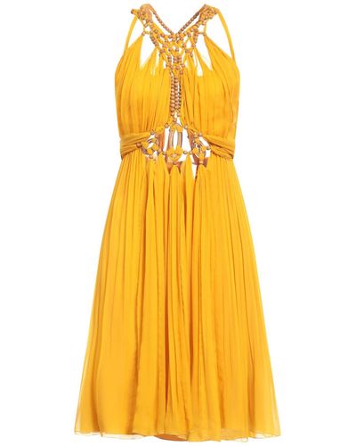 Alberta Ferretti Midi Dress - Yellow