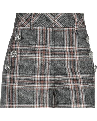 Hanita Steel Shorts & Bermuda Shorts Polyester, Elastane, Viscose - Gray