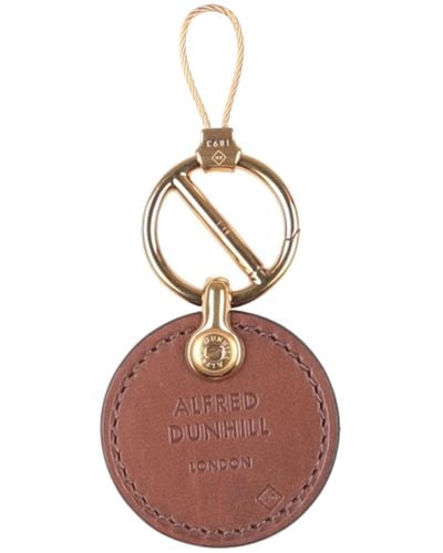 Dunhill Tan Key Ring Soft Leather, Metal - Brown