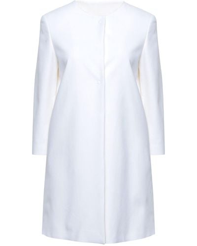 Annie P Overcoat & Trench Coat - White