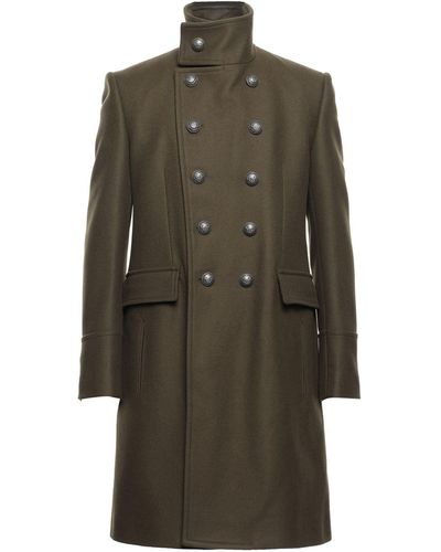Green Balmain Coats for Men | Lyst