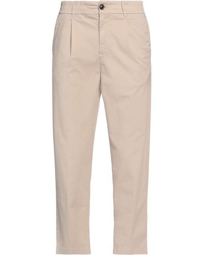 Guess Ivory Trousers Cotton, Elastane - Natural