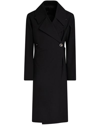 Rick Owens Overcoat & Trench Coat - Black