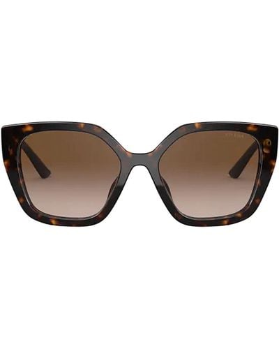 Prada Lunettes de soleil à effet écaille de tortue - Marron