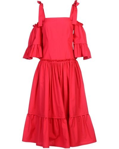 Alberta Ferretti Midi Dress - Red