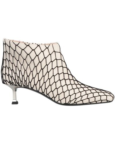 Cesare Paciotti Ankle Boots Soft Leather, Textile Fibers - White