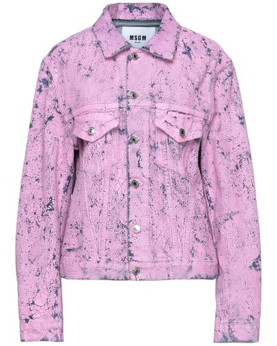 MSGM Denim Outerwear - Pink