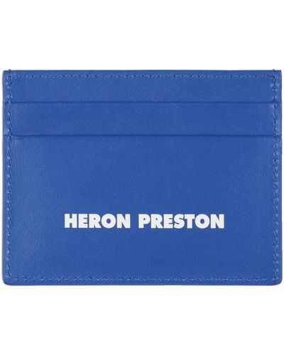 Heron Preston Document Holder Soft Leather - Blue