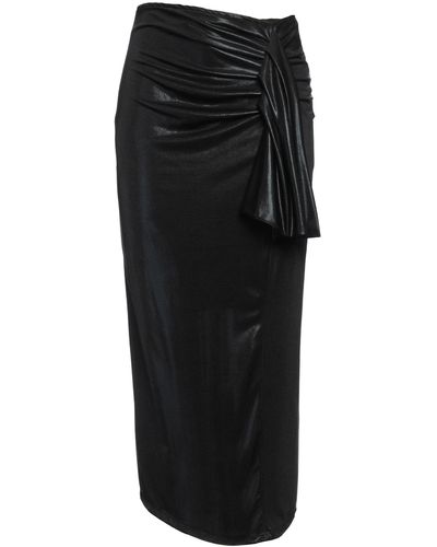 Haveone Midi Skirt Polyester, Elastic Fibers - Black