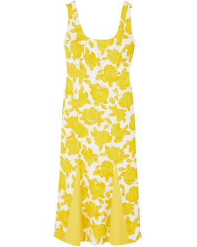 ROWEN ROSE Midi Dress - Yellow