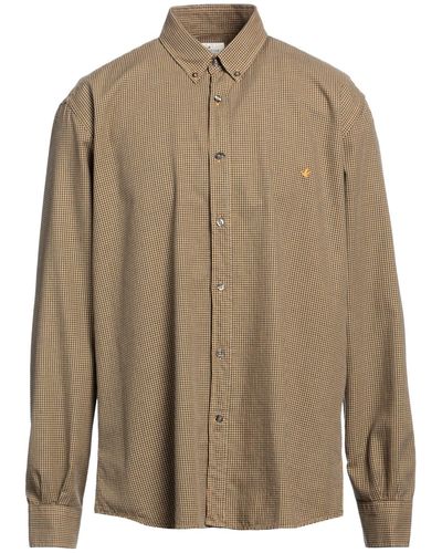 Brooksfield Shirt Cotton - Brown