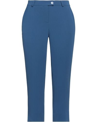 Maison Common Trousers Triacetate, Polyester - Blue