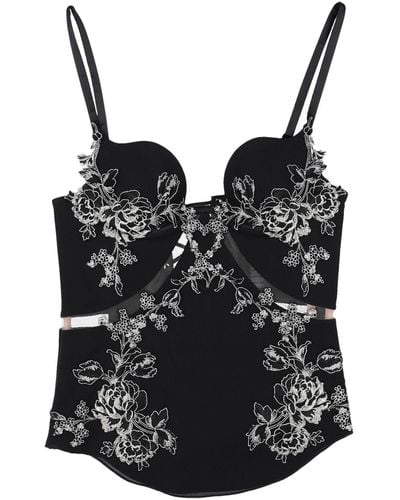 La Perla Bustiers, Corsets & Suspenders Silk, Elastane, Polyacrylic, Polyester - Black