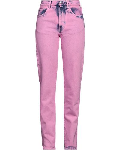 Gcds Pantaloni Jeans - Rosa