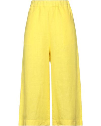 Fedeli Cropped Trousers - Yellow