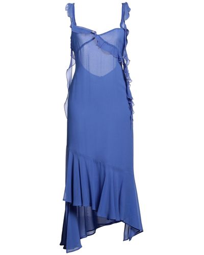 ANDAMANE Pastel Midi Dress Silk - Blue
