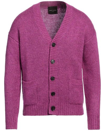 Roberto Collina Mauve Cardigan Baby Alpaca Wool, Nylon, Wool - Pink