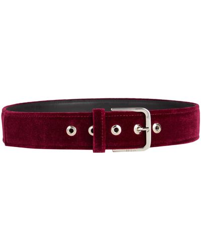 Dondup Garnet Belt Textile Fibers - Red