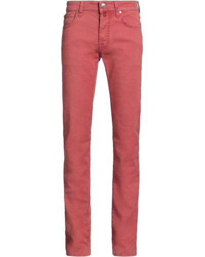 Jacob Coh?n Jeans Linen, Cotton, Elastane - Red