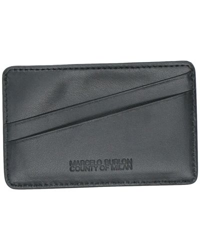 Marcelo Burlon Document Holder Soft Leather - Gray