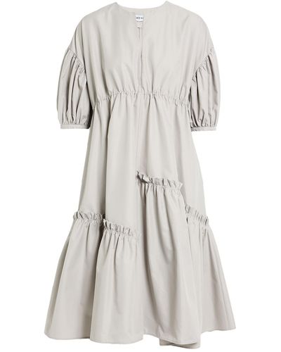 Dice Kayek Light Midi Dress Cotton, Polyamide - White