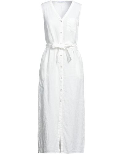 Caractere Midi Dress Linen - White