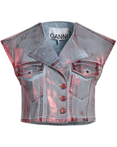 Ganni Denim Outerwear - Grey