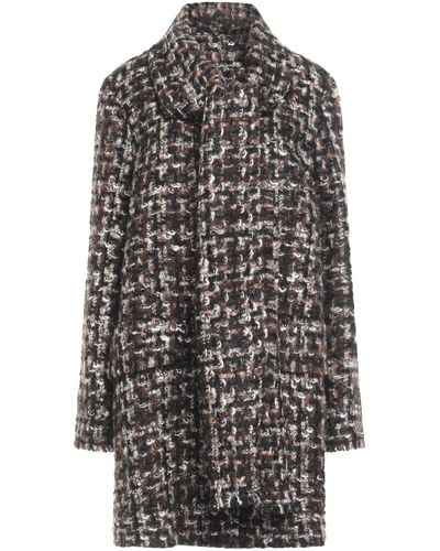 Dolce & Gabbana Dark Coat Wool, Acrylic, Synthetic Fibers, Mohair Wool, Cotton - Gray