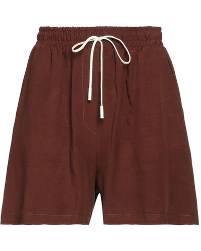 FABRICATION GÉNÉRAL Paris Dark Shorts & Bermuda Shorts Cotton - Red