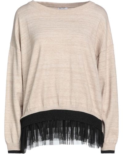 LUCKYLU  Milano Sweater Viscose, Polyester, Polyamide - Natural