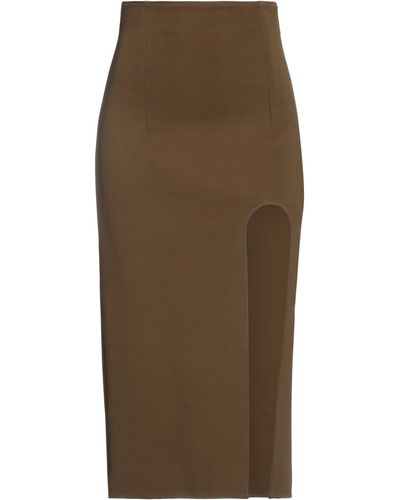 ALESSANDRO VIGILANTE Military Midi Skirt Viscose, Polyamide, Elastane - Natural