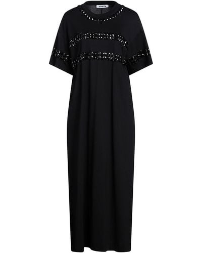Vivetta Maxi Dress Cotton, Natural Resin - Black