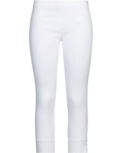 120% Lino Cropped Trousers - White