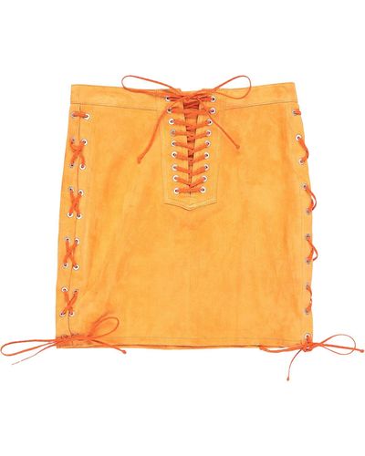 Unravel Project Mini Skirt - Orange