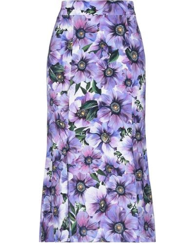 Dolce & Gabbana Midi Skirt - Purple