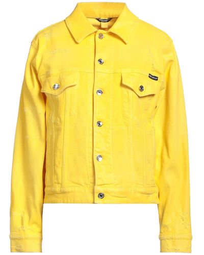 Dolce & Gabbana Denim Outerwear - Yellow